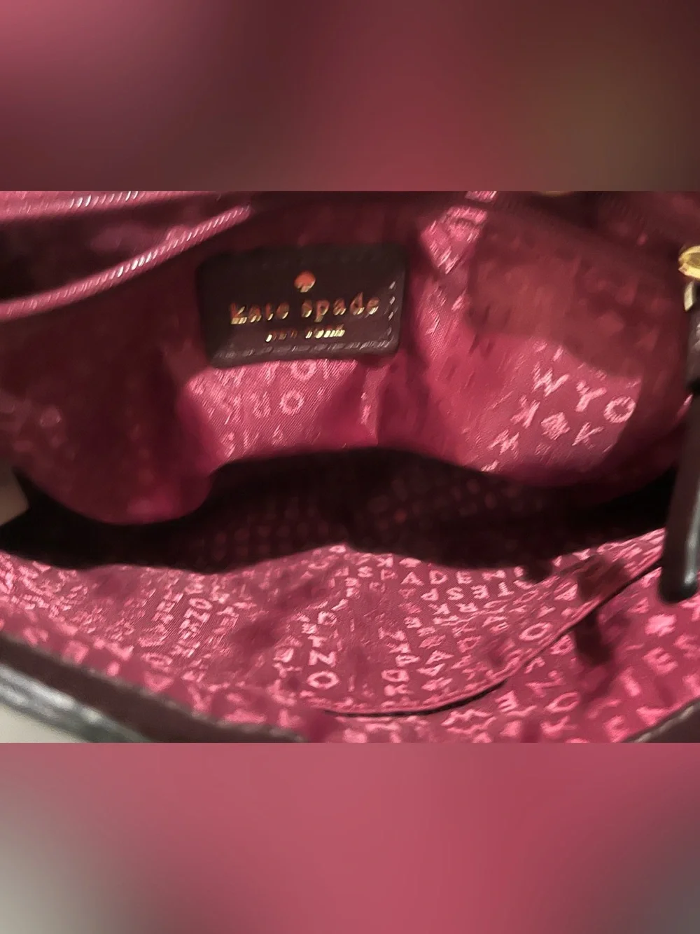 kate spade New York Pratt Rianne Leather Crossbody Bag in Deep Burgundy